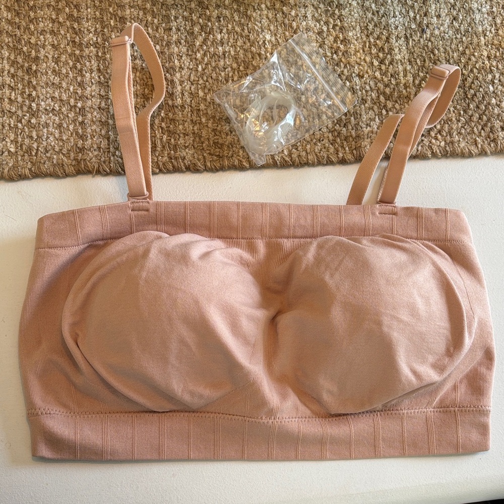 Convertible Strapless Bralette in Blush Truekind. Never warn